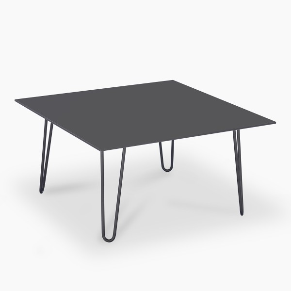 Anthracite square coffee table 80 x 80 cm janEven FloatLine